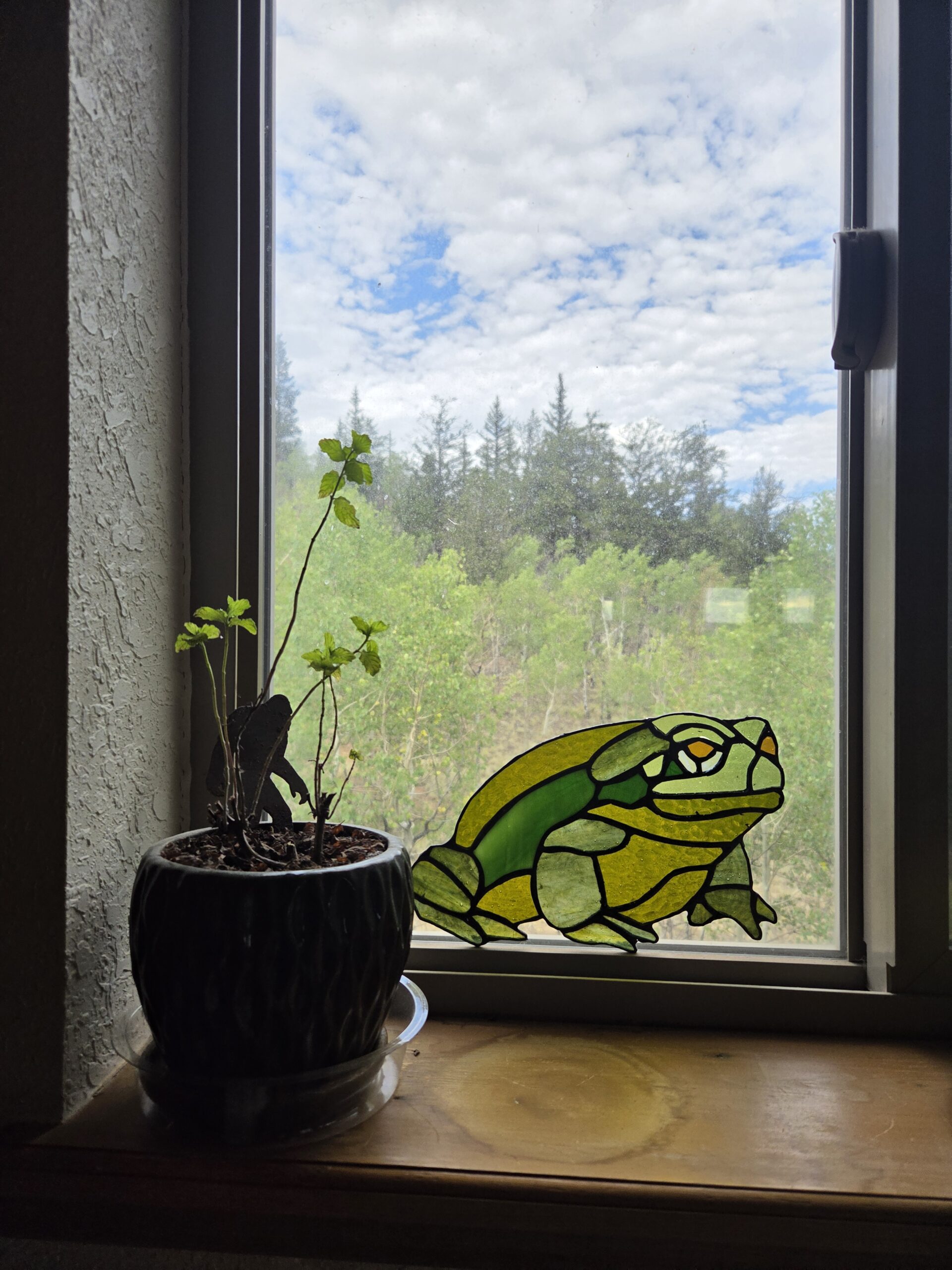 Green Toad Stained Glass | 9.5 × 6 Inches - Image 4
